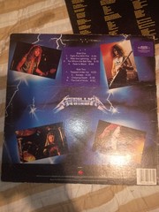 Metallica Ride the Lightning Original Inner Sleeve 1984 Elektra Records Rock LP