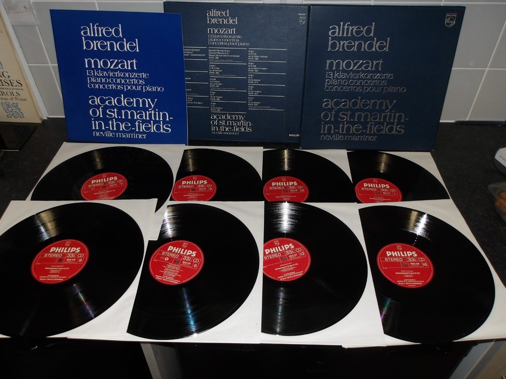 6768 096 = 8LP BOX SET = MOZART = ALFRED BRENDEL = PIANO CONCERTOS = ST MARTIN