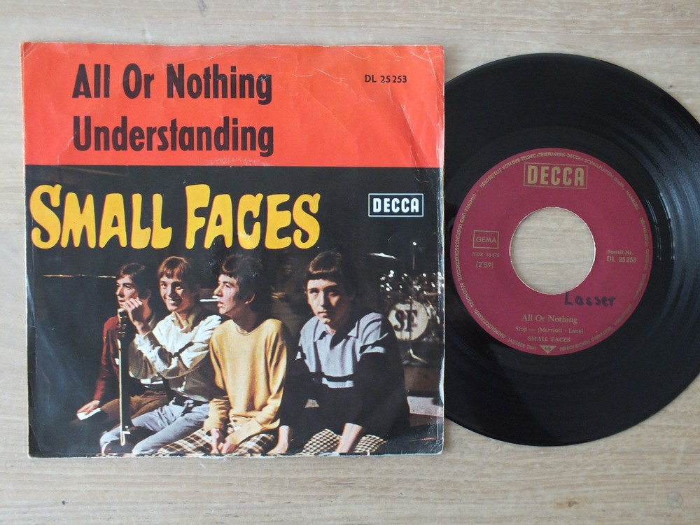 Small Faces – All Or Nothing / Understanding GERMANY 1966 7″ Single Vinyl vg+