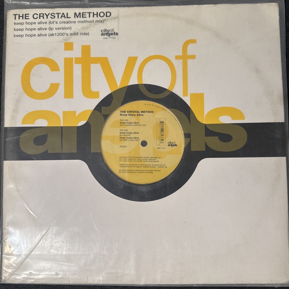 Crystal Method Keep Hope Alive 3 mixes – US 12″