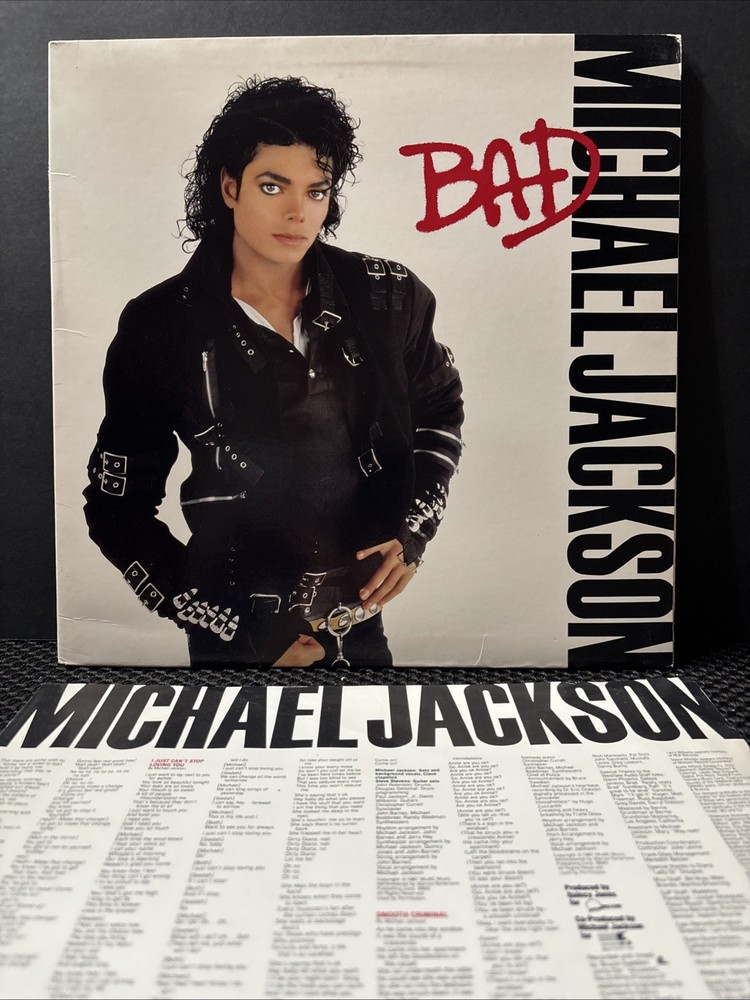 Michael Jackson – Bad Original LP 1987 w/Lyric Sleeve Epic OOP / Gatefold- NM!!