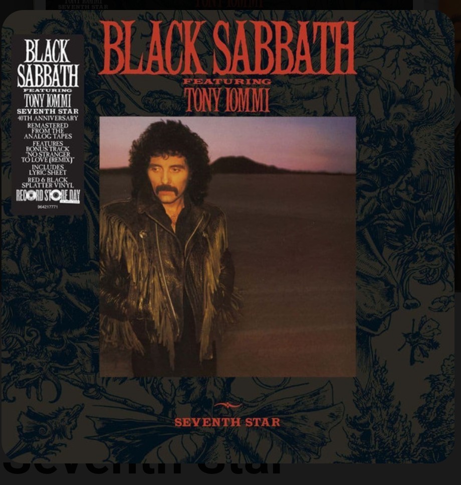 Black Sabbath Seventh Star 12″ Vinyl LP Remastered Record Store Day BMG Rock