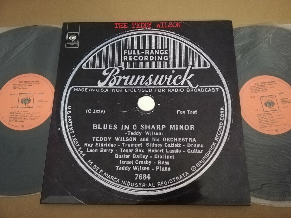 THE TEDDY WILSON FULL RANGE RECORDING CBS 64290/64291 FRANCE 2 SET LP