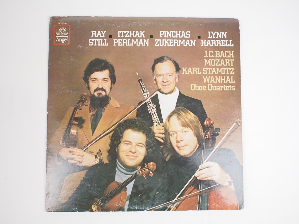 J.C. Bach Mozart Oboe Quartets Still Harrell Perlman Zukerman Angel SZ 37756 EX