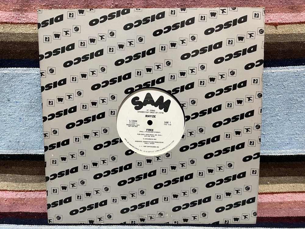 Rhyze „Free / Singing And Dancing“ 1980 Boogie Disco Soul Funk 12″ Promo Record