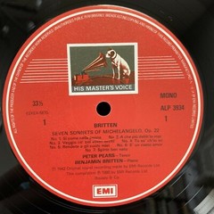 EMI RLS 748 – PETER PEARS & BENJAMIN BRITTEN – The Early Recordings – UK 2LP