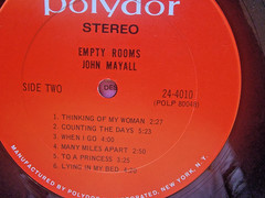 JOHN MAYALL Empty Rooms Vinyl Record Album LP 197 LP EX Play Tested