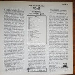 Carl Philipp Emanuel Bach, Luciano Sgrizzi, Six Sonatas With Varied Repeats, (LP