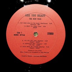 The New Folk – Are You Ready? LP Record 1970 Creative Sound Folk 33RPM