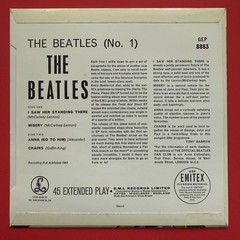 The Beatles Parlophone EP 45 Gramophone co ltd GEP 8883 I saw her standing there
