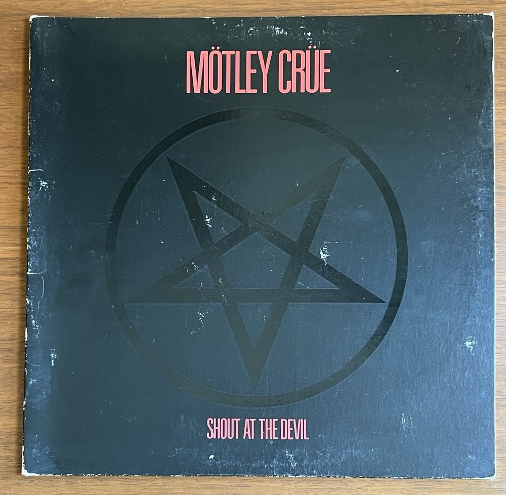 Motley Crue Shout At The Devil Vinyl LP 1983 Elektra 60289-1 Gatefold Damaged
