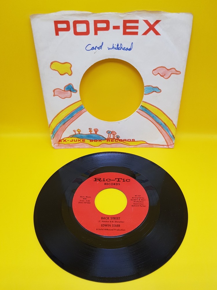 Edwin Starr Back Street 7″ Vinyl Single Record 1966 Ric -Tic Records N. Soul