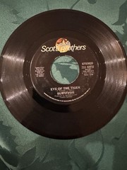 Survivor Eye of the Tiger 45 RPM Scotti Bros 1982 Damaged B-Side A-Side Plays
