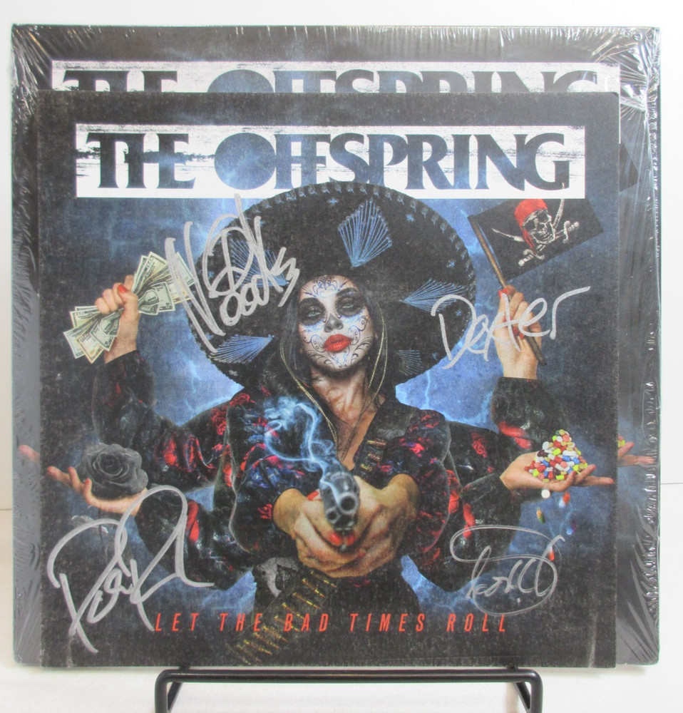 12×12″ SIGNED Poster „Let the Bad Times Roll“ LP THE OFFSPRING Limited 2021 BLUE