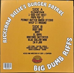 Rickshaw Billie’s Burger Patrol – Big Dumb Riffs (LP) (Mint (M)) – 4198682688