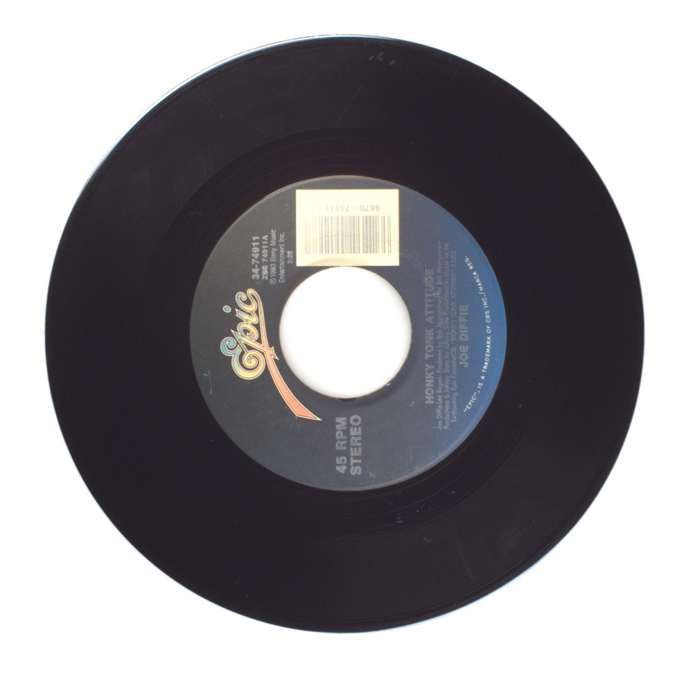 Joe Diffie – Honky Tonk Attitude; Just a Regular Joe – Vinyl Record 45 RPM 7″