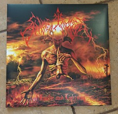 ANGELCORPSE ‎– Of Lucifer And Lightning (Orange Black Marble Vinyl) Ltd. 250 Cop