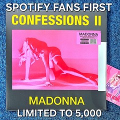 MADONNA SEALED (READ) CONFESSIONS II SPOTIF 12“ CLEAR VINYL + PROMO COASTER