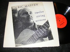 PRIVATE Folk SINGER Songwriter LP RIC MASTEN Twelve String Sermons Beatnik Rarty