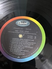Nat King Cole Rambling Rose Music Conducted By Belford Hendricks LP
