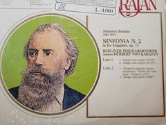1981 MINT-UNOPENED Herbert von Karajan, Brahms Sinfonia N. 2 In Re Maggiore LP33