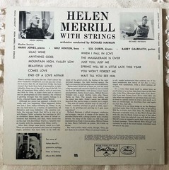 Helen Merrill HELEN MERRILL WITH STRINGS -Orig Emarcy 1955 Mono LP Rare Jazz VG+