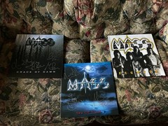 MASS SIGNED COLORED VINYL LP LOT CRACK OF DAWN SEA OF BLACK FIGHTER Stryper