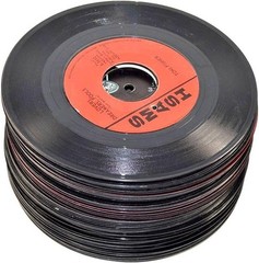 Creative Vintage 7-Inch Vinyl Records – Set of 10 for Party Decor and Crafts