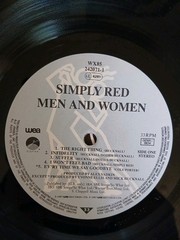 Simply Red Men And Women Playtested Lyric Inner WX85 WEA Elektra 1987