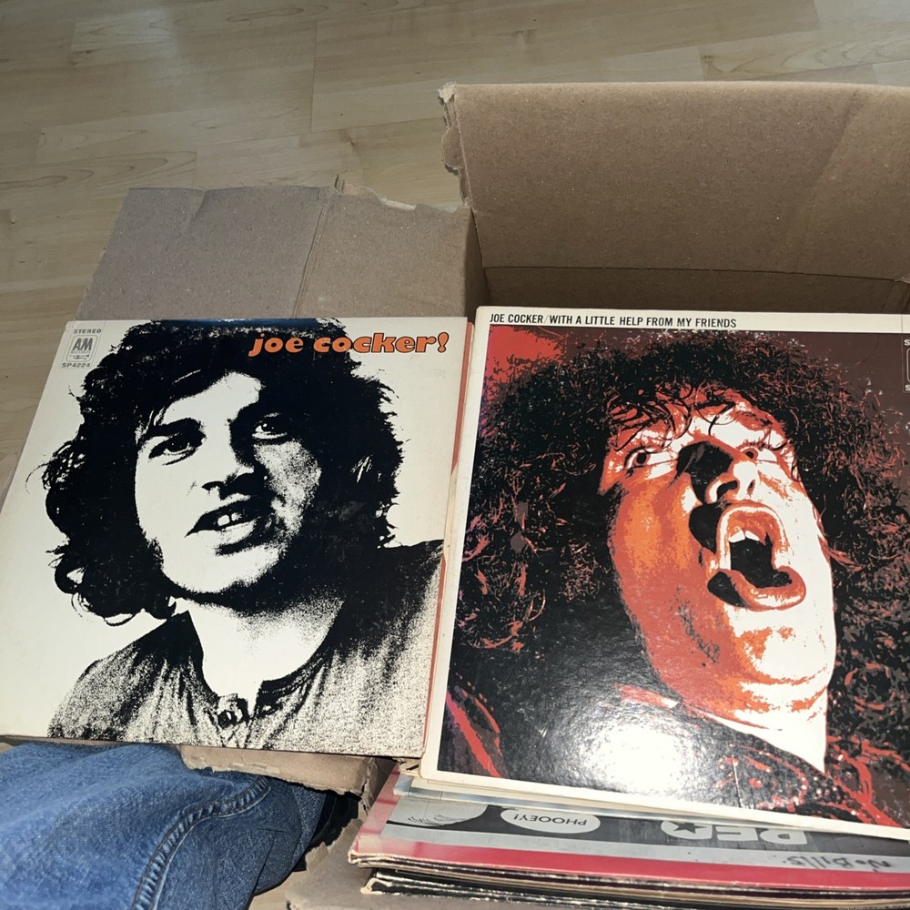 (2) TWO ‚Joe Cocker‘ Original Vinyl Records With a little help from my friends