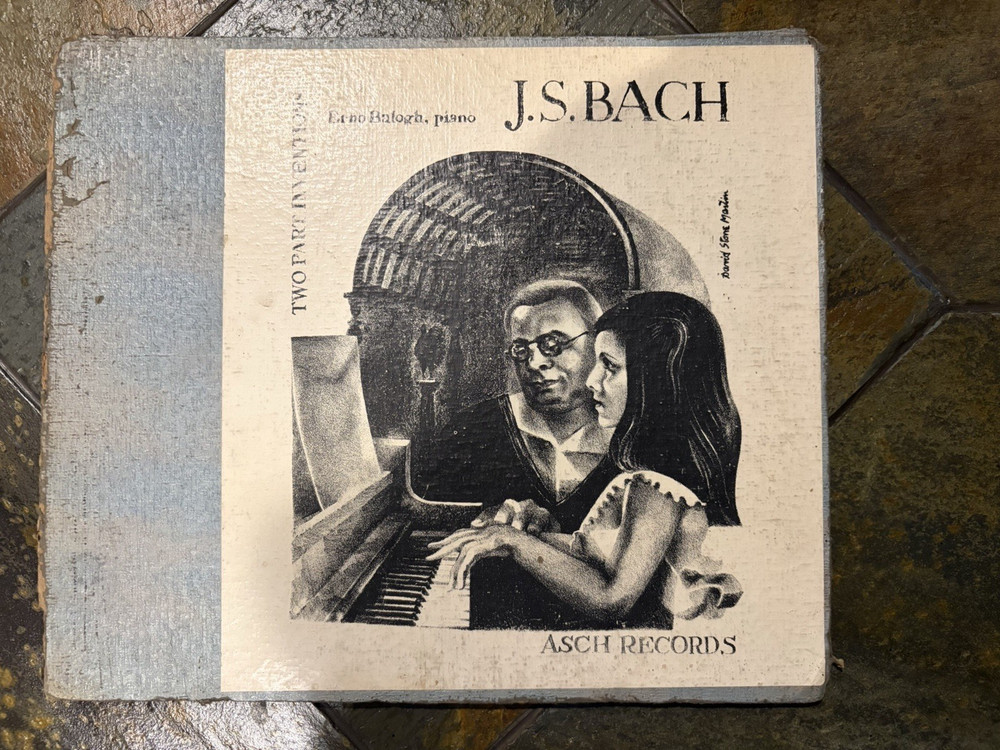 Bach Two Part Inventions 10 inch Vinyl Album Set featuring pianist Erno Balogh