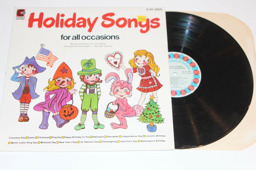 Holiday Songs For All Occasions – Christmas Halloween KIM 0805 Children’s Record