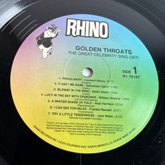 Golden Throats Great Celebrity Sing-Off Vinyl Compilation LP (Rhino) Near-Mint