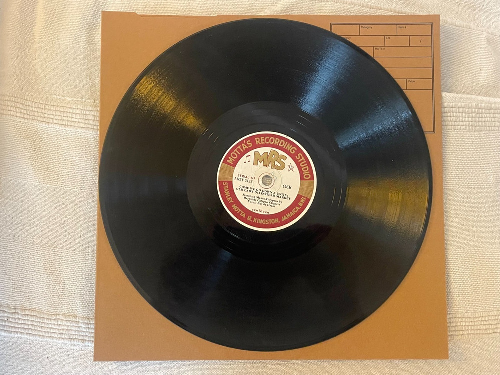 Motta’s Recording Studio, Kingston, Jamaica – 5, 10″ 78 rpm Shellac (1950s)
