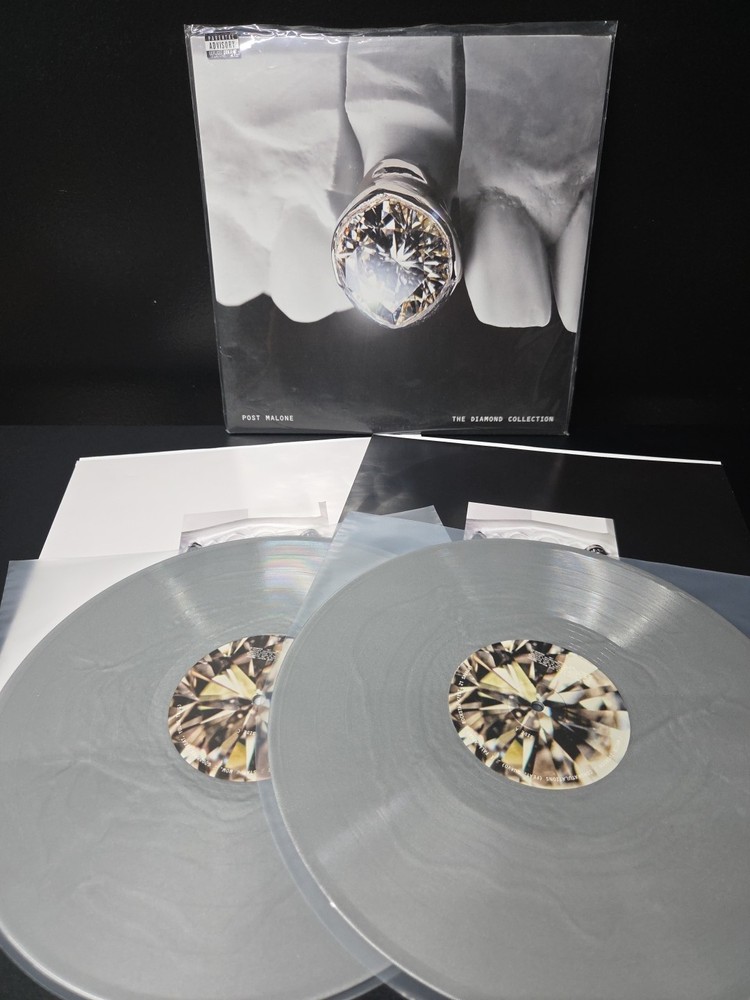 Post Malone The Diamond Collection 2lp Silver/Sparkle Vinyl 2023 Limited EX/NM