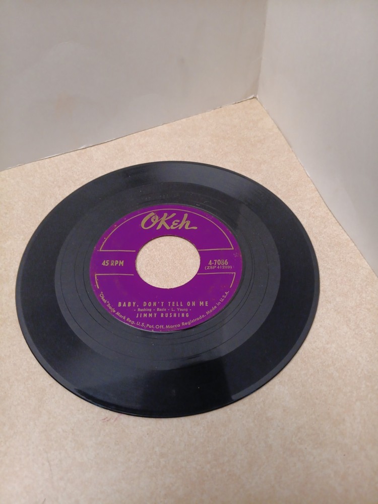R&B 45 JIMMY RUSHING Baby Don’t Tell On Me/My Last Affair OKEH
