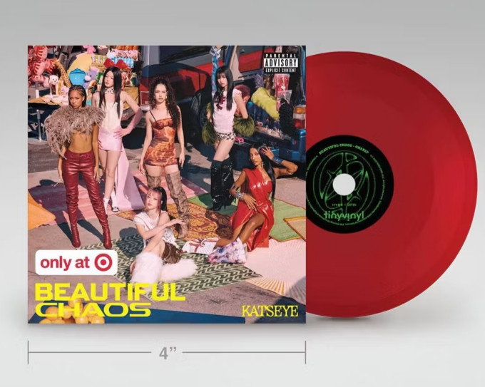 KATSEYE – Gnarly / Gabriela Limited Exclusive Red Color 4″ Tiny Vinyl