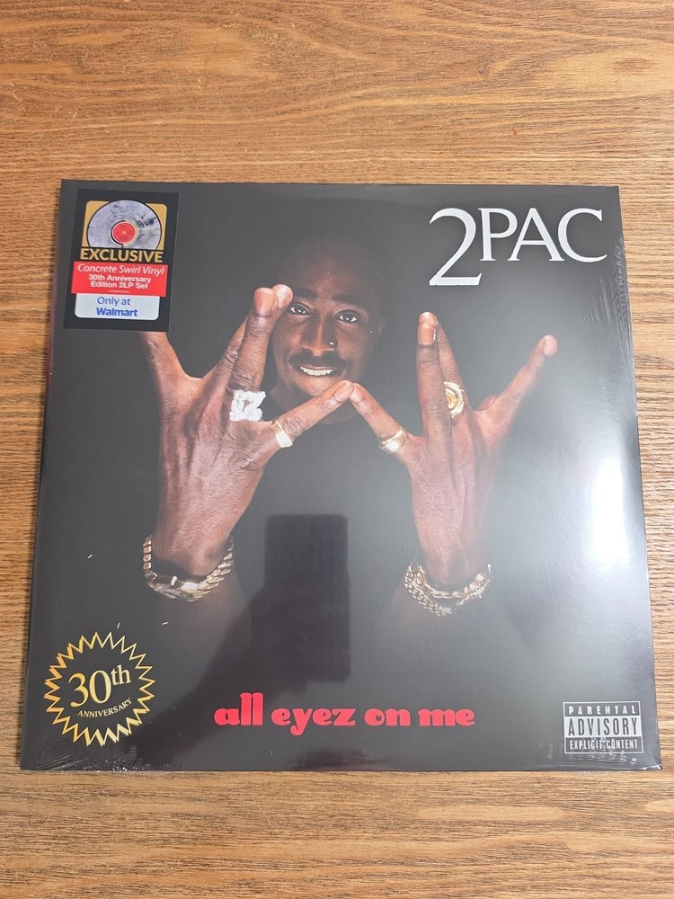 2PAC – all eyez on me 30th Anniversary 2 LP Concrete Swirl Vinyl Walmart Sealed