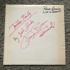 **SIGNED** RONNIE BROWN LP – Live in Concert, BALBOA BAY CLUB, Newport Beach, CA