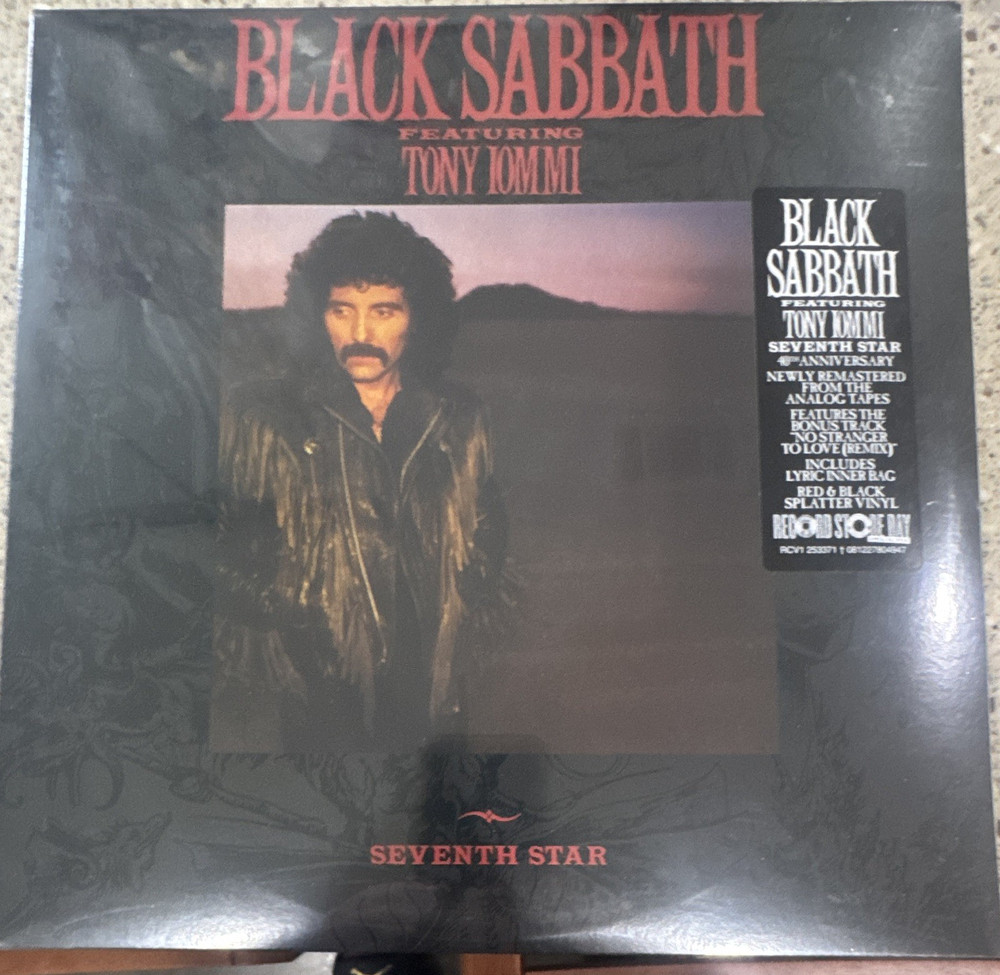 Black Sabbath Seventh Star Anniversary Edition Red Colored Vinyl LP Rock Record