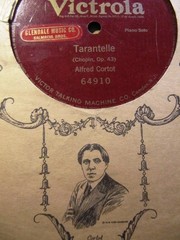 1919 ALFRED CORTOT piano PICTURE Slv Chopin 1st TAKE TARANTELLA VICTOR 64910