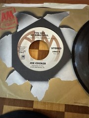 Lot Of 6 JOE COCKER 45 RPM A&M-Bathroom Window-So Beautiful-Give Peace-Delta NM