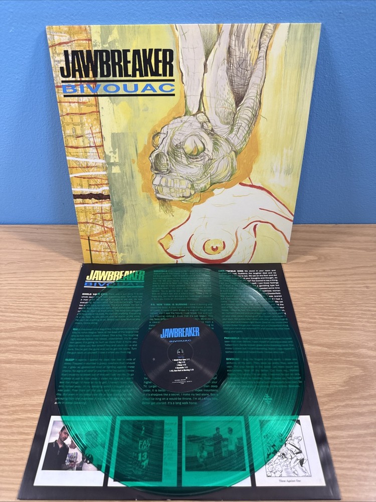 Jawbreaker Bivouac Green Vinyl 2012 EX/EX Blackball Records Remastered Fast Ship