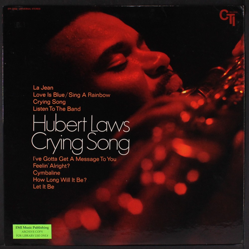 HUBERT LAWS: crying song CTI 12″ LP 33 RPM