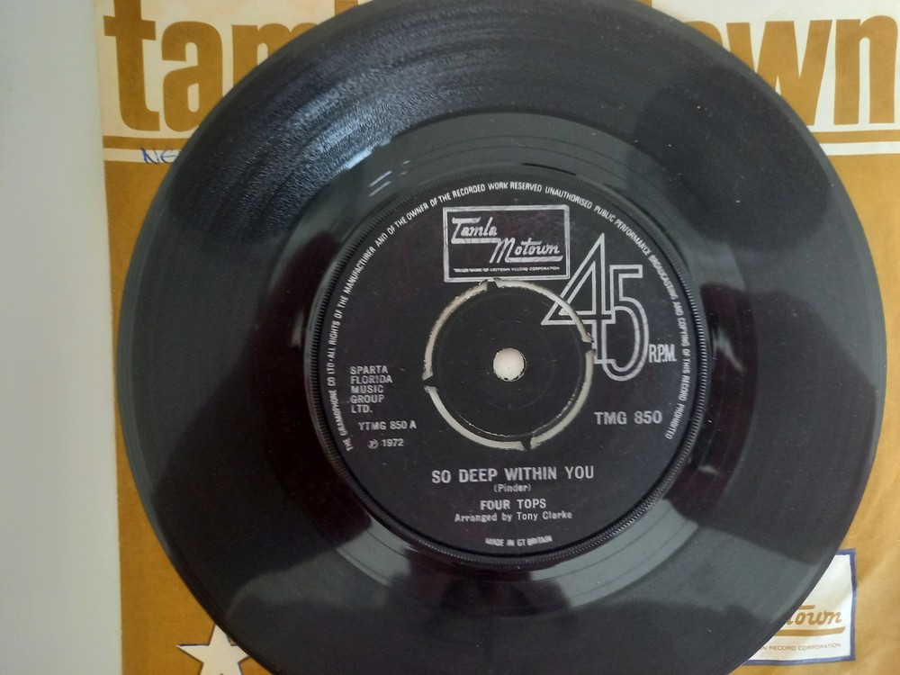 SO DEEP WITHIN YOU / HAPPY IS A BUMPY ROAD THE FOUR TOPS TMG 850 1972