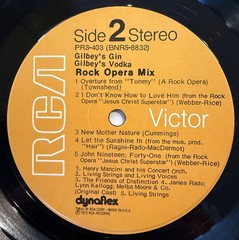 Gilbey’s Gin Vodka Rock Opera Mix 1972 Vinyl LP Tommy Hair Henry Mancini Recipes