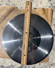 VINTAGE 1945 10″ Stamper Brass Printing Master Mother Disc Single in OG Sleeve