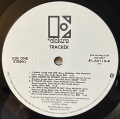 TRACKER self-titled 1982 PROMO DEBUT LP on Elektra #E1-60118 HYPE STICKER