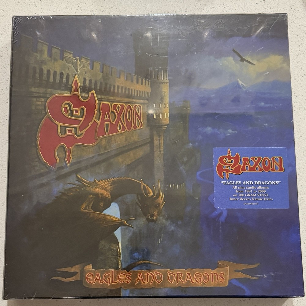 SAXON -EAGLES AND DRAGONS- LIMITED BOX SET EDITION LP VINYL X 9