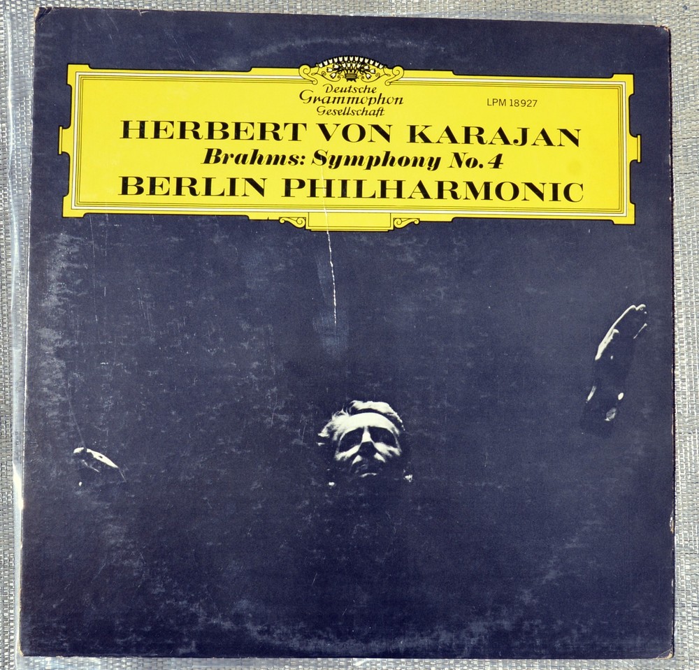 HERBERT VON KARAJAN/BRAHMS SYMPHONY #4/ DEUTSCHE GRAMMOPHON MONO 18927 EX